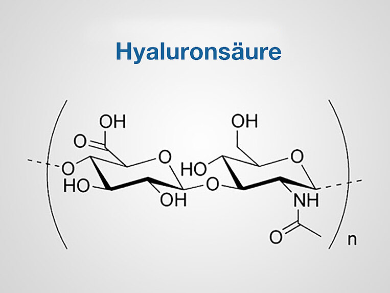 Chemische Strukturformel von Hyaluronsäure Chemische Strukturformel von Hyaluronsäure