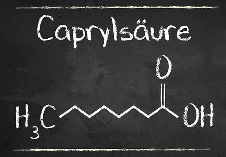 Chemische Formel für Caprylsäure Chemische Formel für Caprylsäure