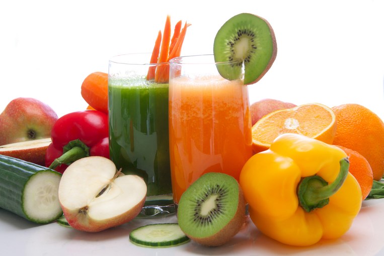 Obst, Gemüse und Säfte