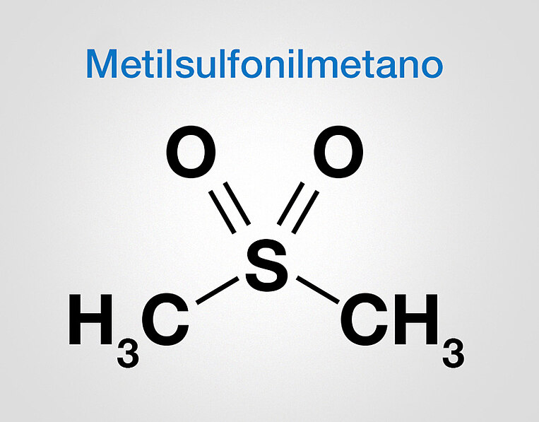 Formula chimica del metilsulfonilmetano Formula chimica del metilsulfonilmetano