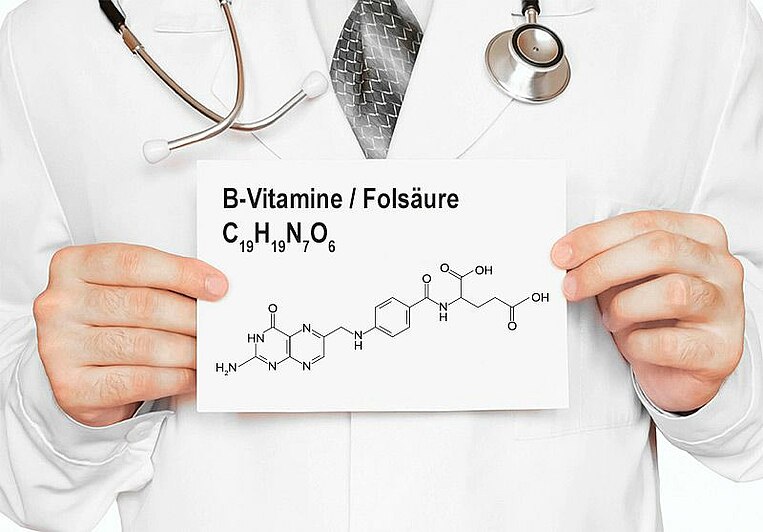 Chemische Formel und Strukturformel für B-Vitamine/Folsäure Chemische Formel und Strukturformel für B-Vitamine/Folsäure