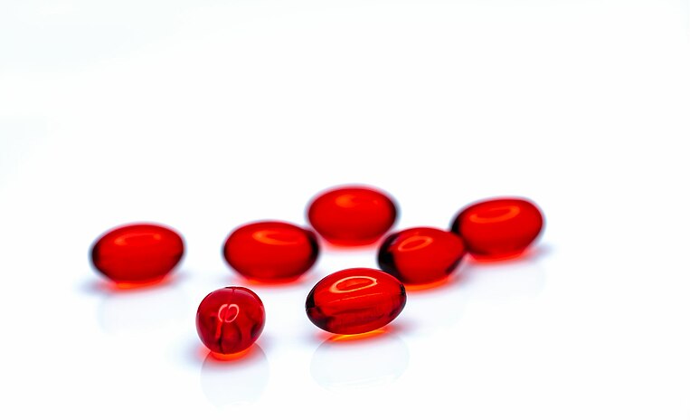 Astaxanthin-Präparat in Form von Kapseln Astaxanthin-Präparat in Form von Kapseln