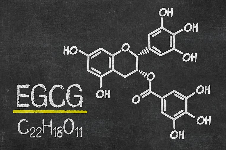 Chemische Formel von EGCG Chemische Formel von EGCG