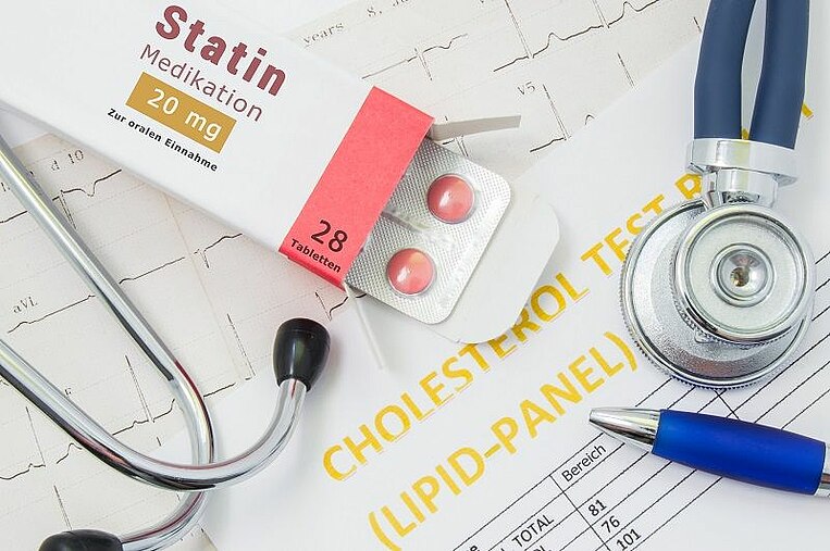 Eine Packung mit Statinen Eine Packung mit Statinen