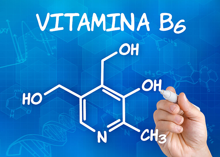 Disegno della formula chimica della vitamina B6 Disegno della formula chimica della vitamina B6