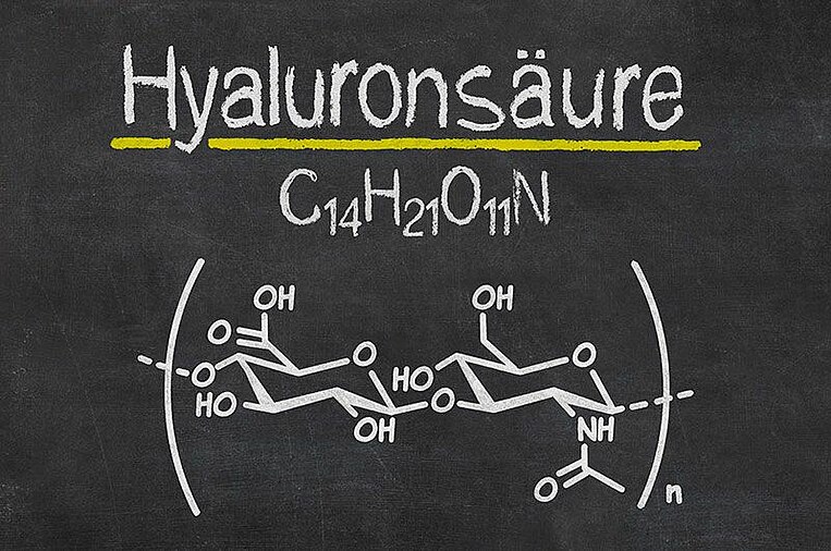 Chemische Formel und Strukturformel von Hyaluronsäure Chemische Formel und Strukturformel von Hyaluronsäure