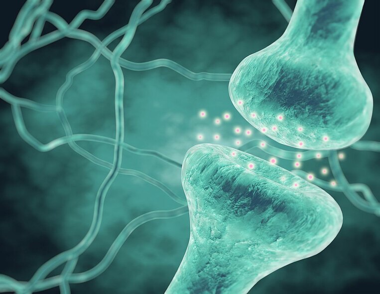 Illustration von Neurotransmittern Illustration von Neurotransmittern
