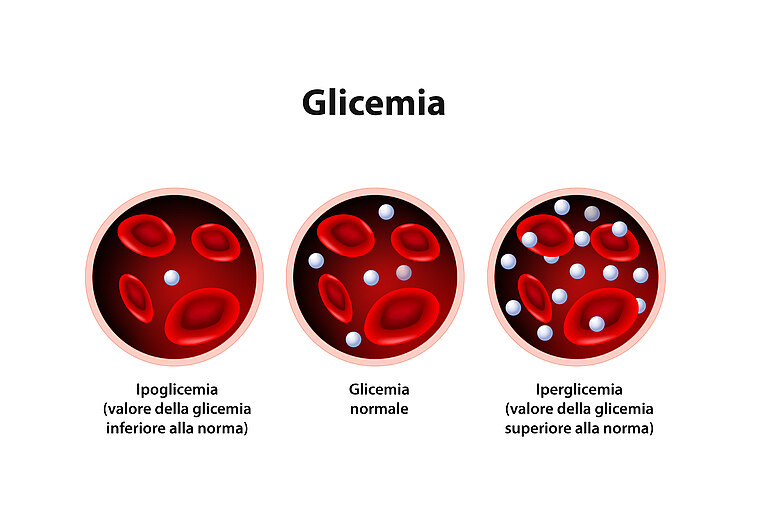 Illustrazione del livello di glucosio nel sangue Illustrazione del livello di glucosio nel sangue