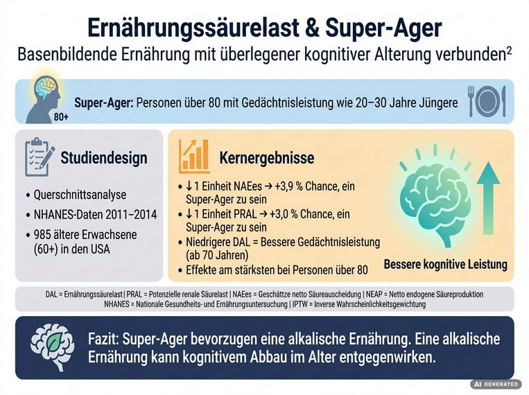 Grafische Darstellung der Ernährungslast & Super-Ager | AI Generated