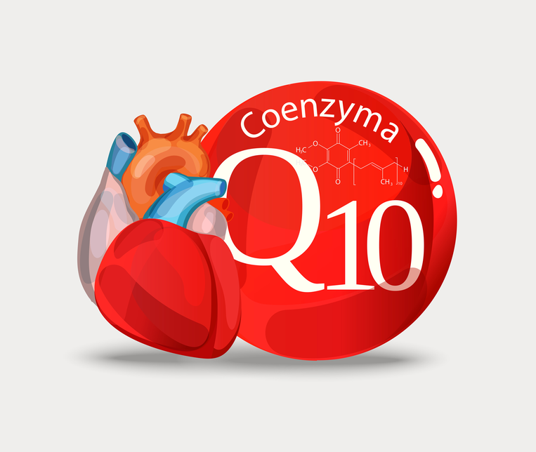 Immagine del cuore e del coenzima Immagine del cuore e del coenzima