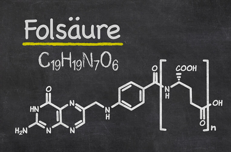 Chemische Formel und Strukturformel von Folsäure Chemische Formel und Strukturformel von Folsäure