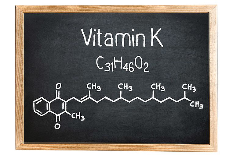 Die chemische Formel für das Vitamin K Die chemische Formel für das Vitamin K