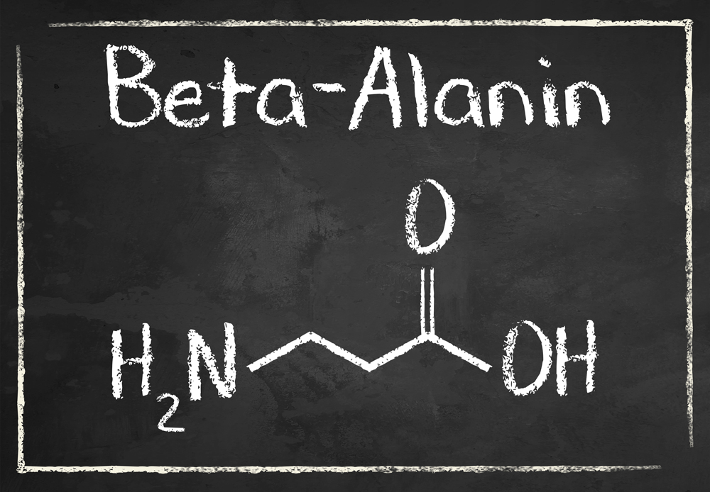 Die chemische Formel von Beta-Alanin