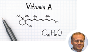 Chemische Formel von Vitamin A Chemische Formel von Vitamin A